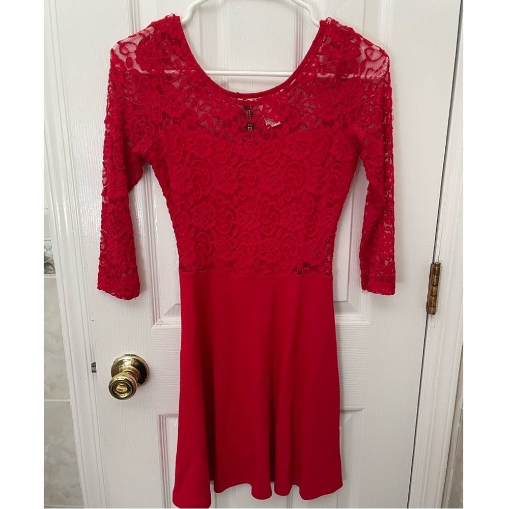 Red Lace H&M A-Line Dress